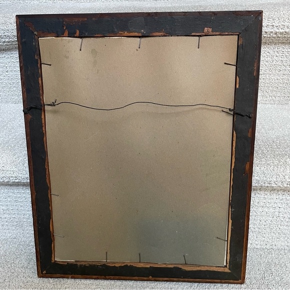 Vintage Needlework Crewl Souvenir Pillow Cover Madrid Spain Wood Frame Folk Art - Picture 7 of 10